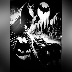 Batman Art with 3D Effects/Material/Stand included